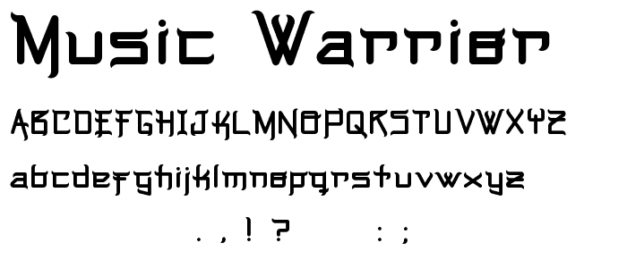 Music Warrior font